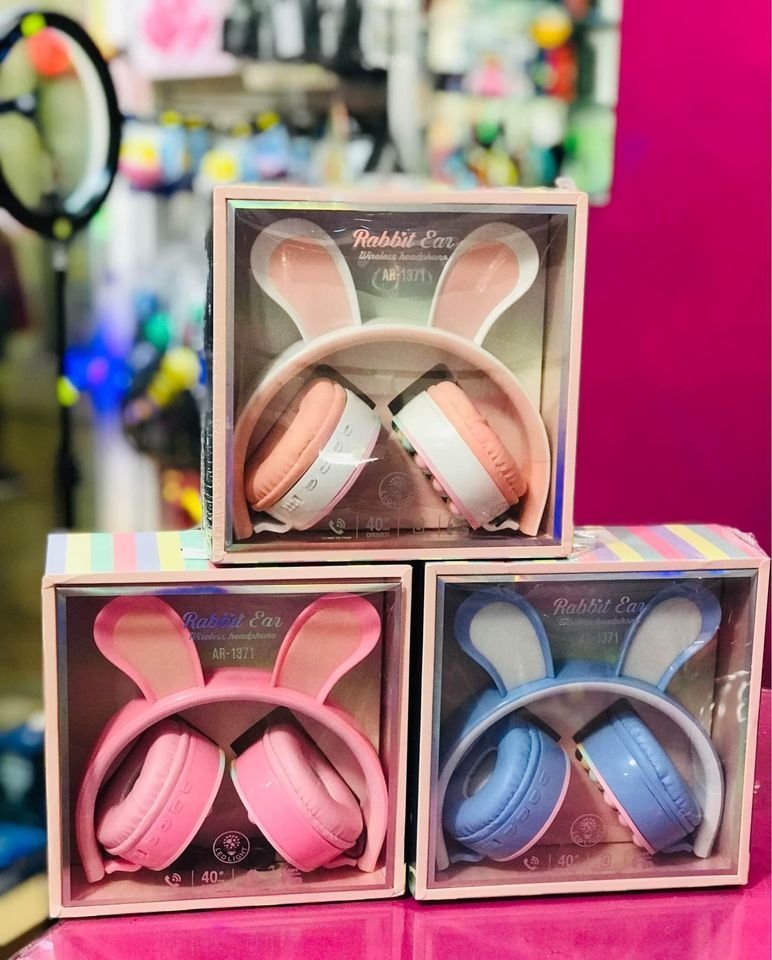 Auriculares Inalámbricos * CONEJITO POP IT * Con Luz Bluetooth (Premium)
