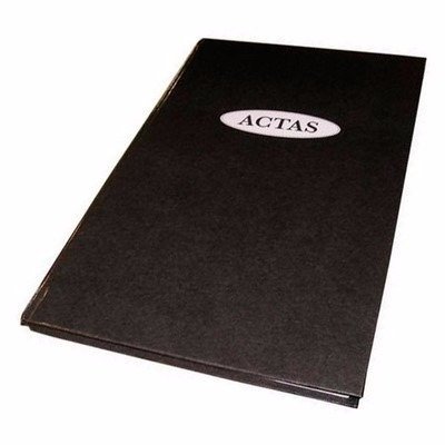 Libro de Actas Oficio 2 MANOS 100 HOJAS (200 FOLIOS)