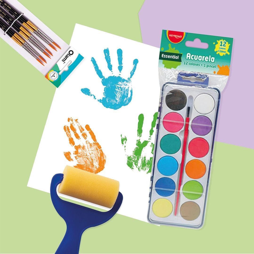 Acuarelas KEYROAD Escolar x  12 Colores + PINNCEL