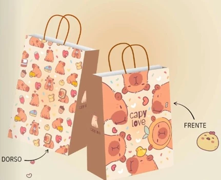 BOLSAS DE REGALO " CAPY LOVE " Tamaño 18 x 20