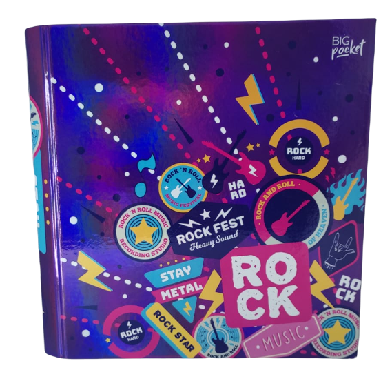 Carpetas 3 anillos PPR Holográfica " Rock "