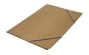 CARPETA 3 SOLAPAS MARRÓN C/ ELASTICO  OFICIO