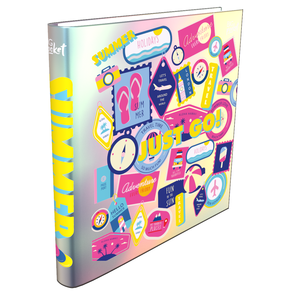 Carpetas 3 anillos PPR Holográfica " Summer "