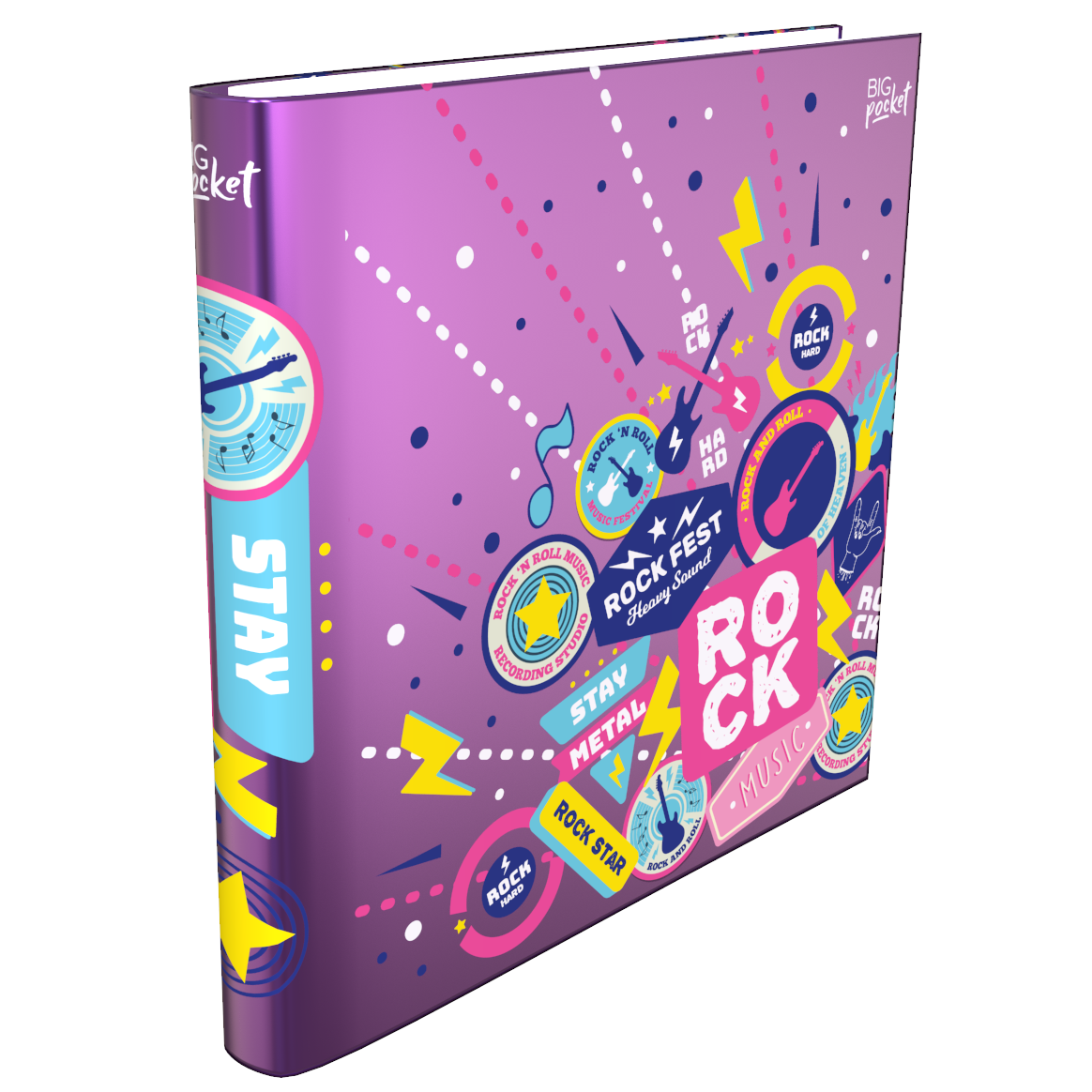 Carpetas 3 anillos PPR Holográfica " Rock "