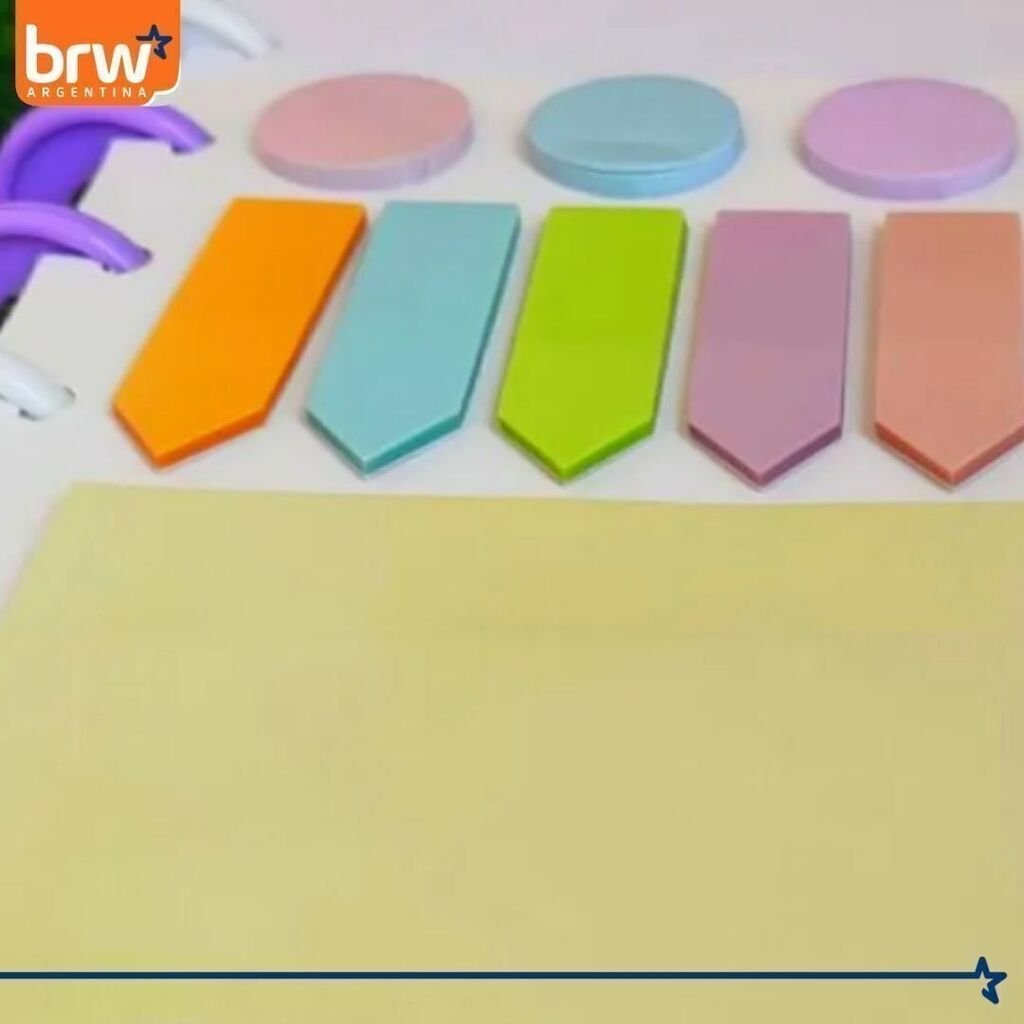 SET NOTAS BRW * PASTEL PARA CUADERNOS INTELIGENTES *  ADHESIVAS