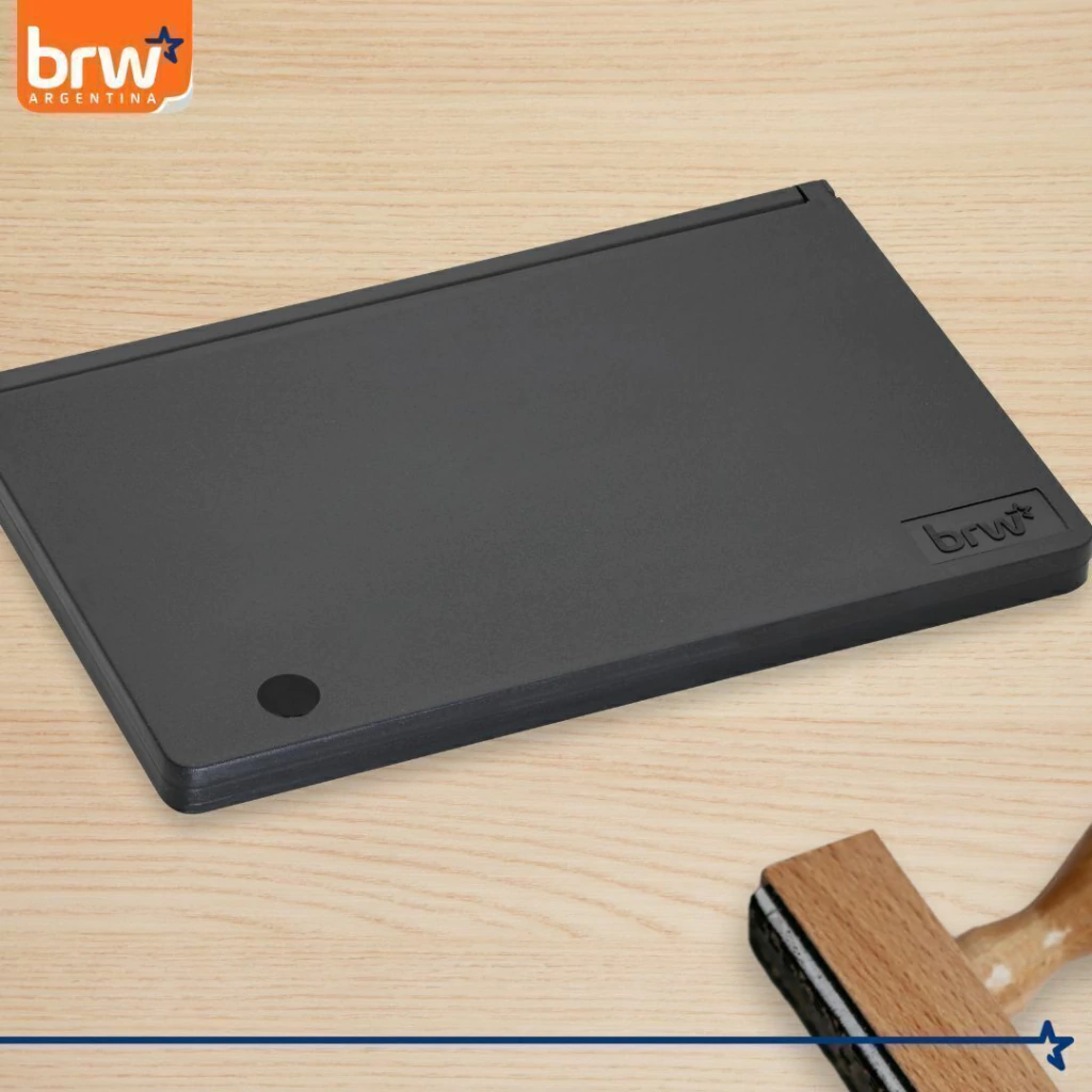 Almohadilla de PLASTIC0 BRW ** CON TINTA NEGRA **  para Sellos N° 4 (Extra Grande)