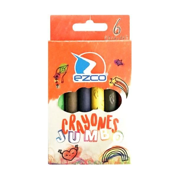 Crayones EZCO x 6 JUMBO (Gruesos)