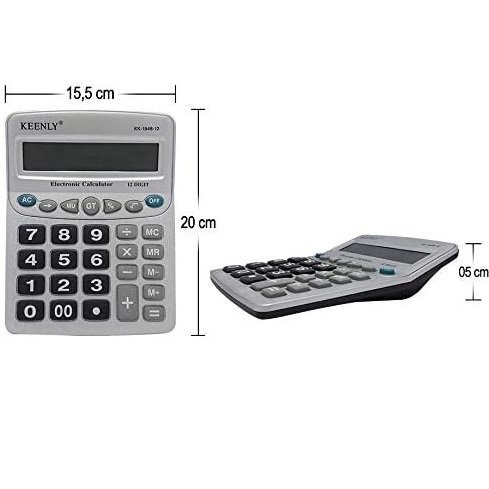 Calculadora "KEENLY" KK-1048 - 12 TAMAÑO GRANDE (12 digitos)
