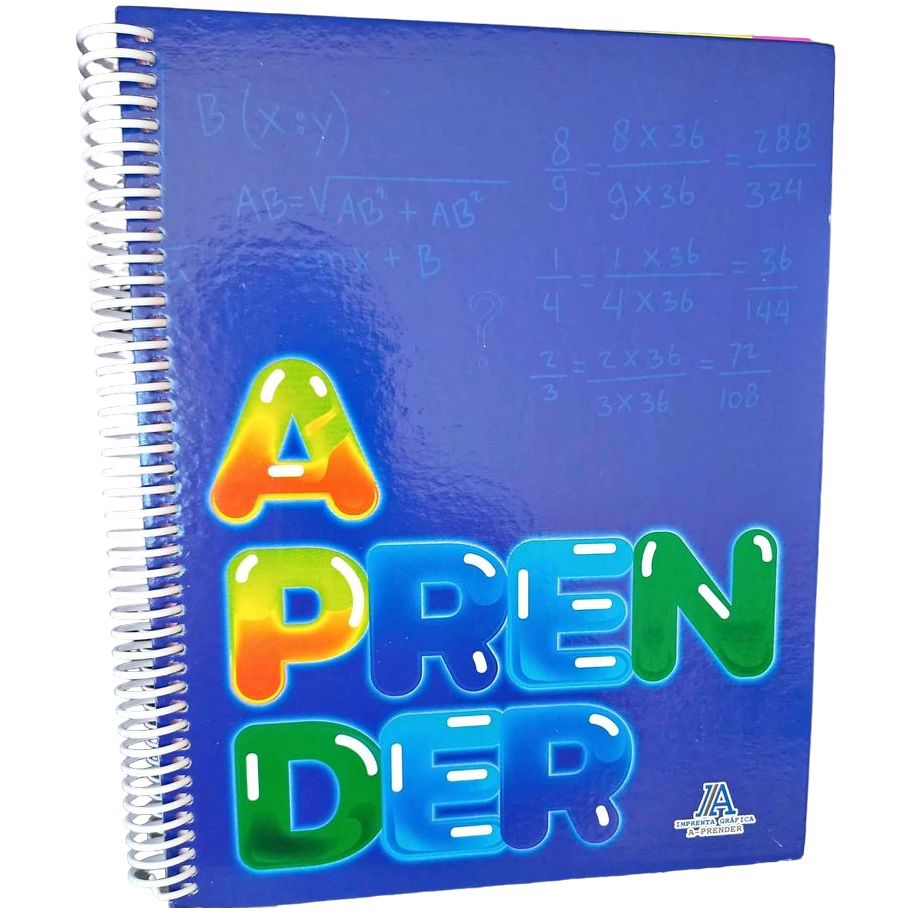 CUADERNOS C/ ESPIRAL 27 X 21 ” APRENDER ” A4 100 HOJAS (RAYADOS) Tapa ROJA