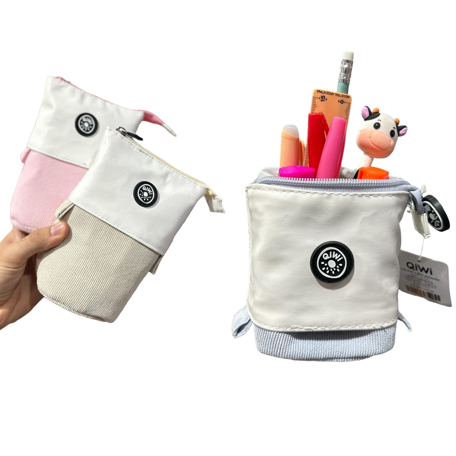 CARTUCHERA PORTA LAPIICES * QIWI ORGANIZADOR * RETRACTIL (MEDIANA) CAW139