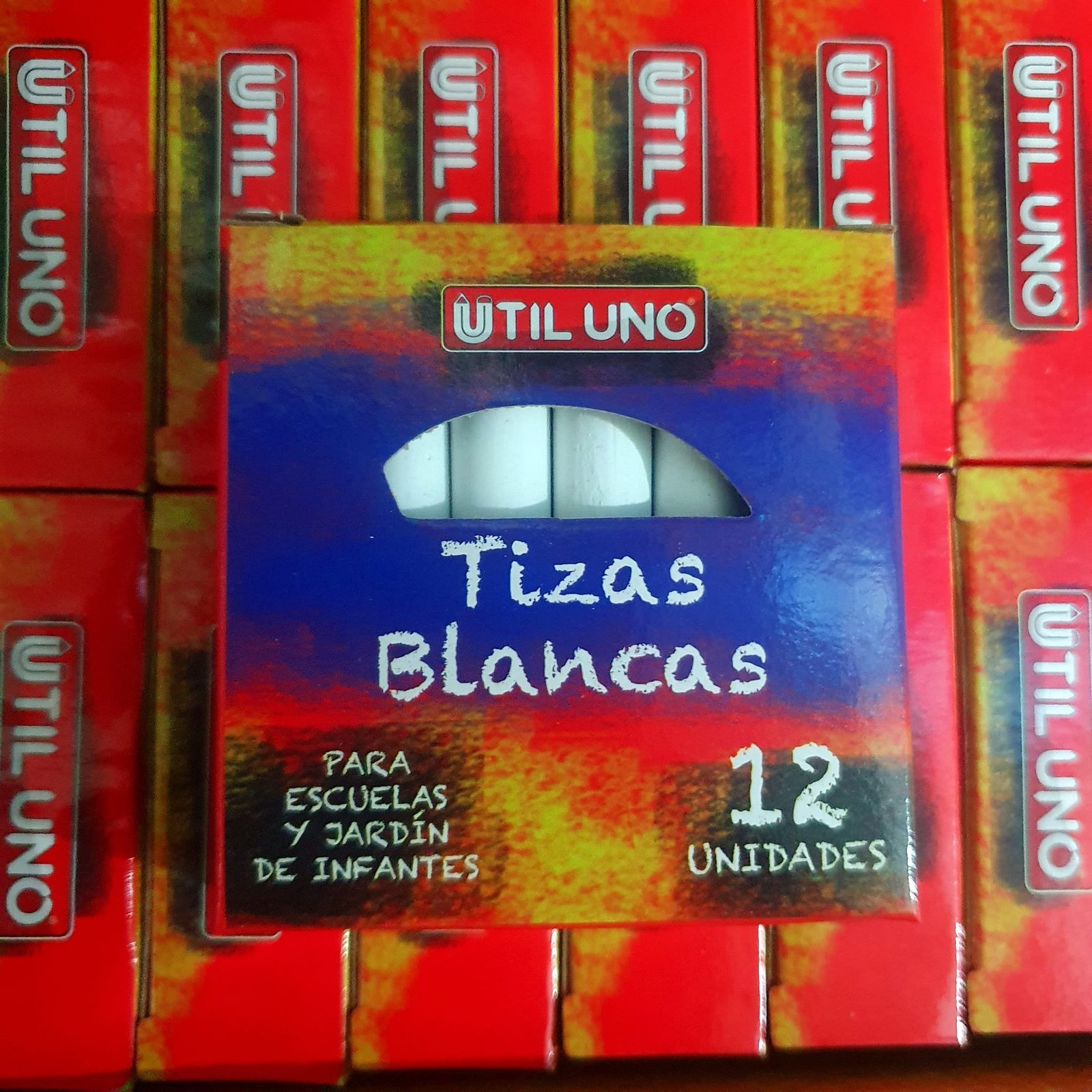 Tizas UTIL UNO x 12 " Blancas "