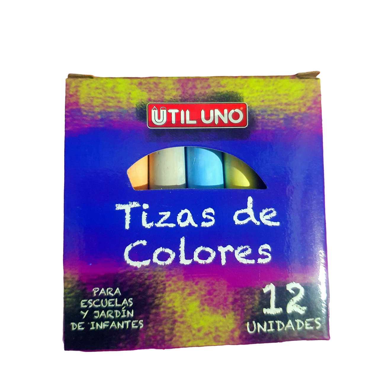 Tizas UTIL UNO x 12 " Colores "