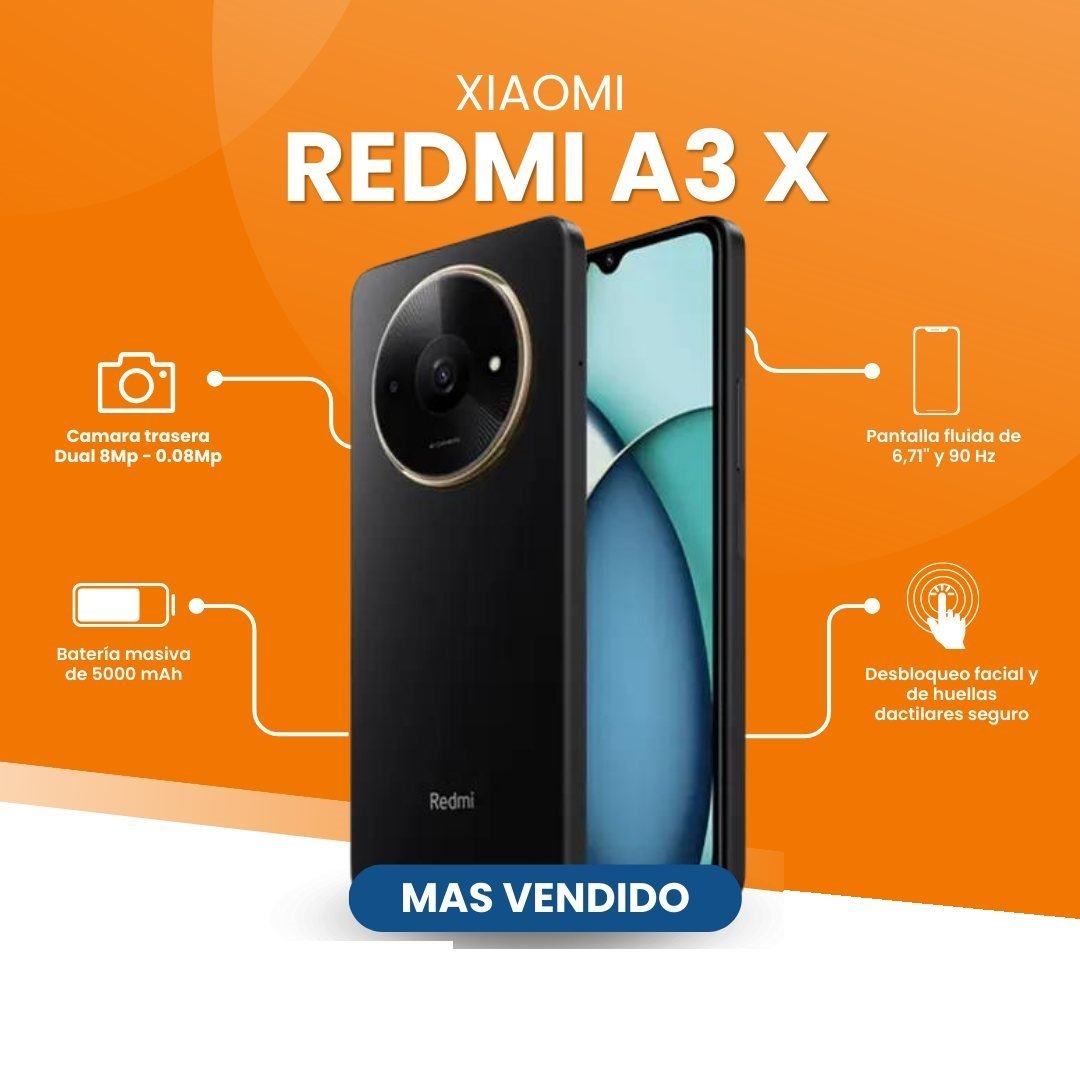 XIAOMI - REDMI A3x NEGRO - 64GB Liberado // GARANTIA 3 Meses //