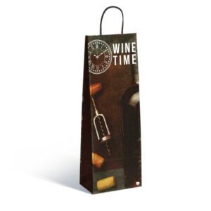 BOLSAS DE REGALO " WINE TIME " PARA BOTELLAS