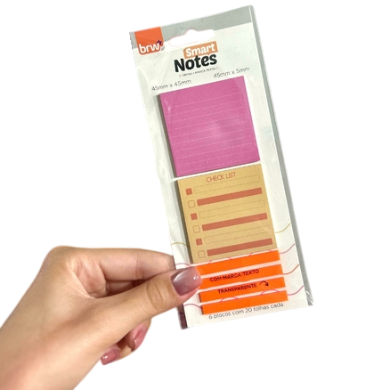 SET DE NOTAS x 3 BRW - Tritak Charm - NOTAS x 2 + RESALTADOR TRASLUCIDAS