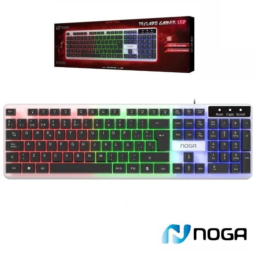 TECLADO RETROILUMINADO NOGA NKB-T100