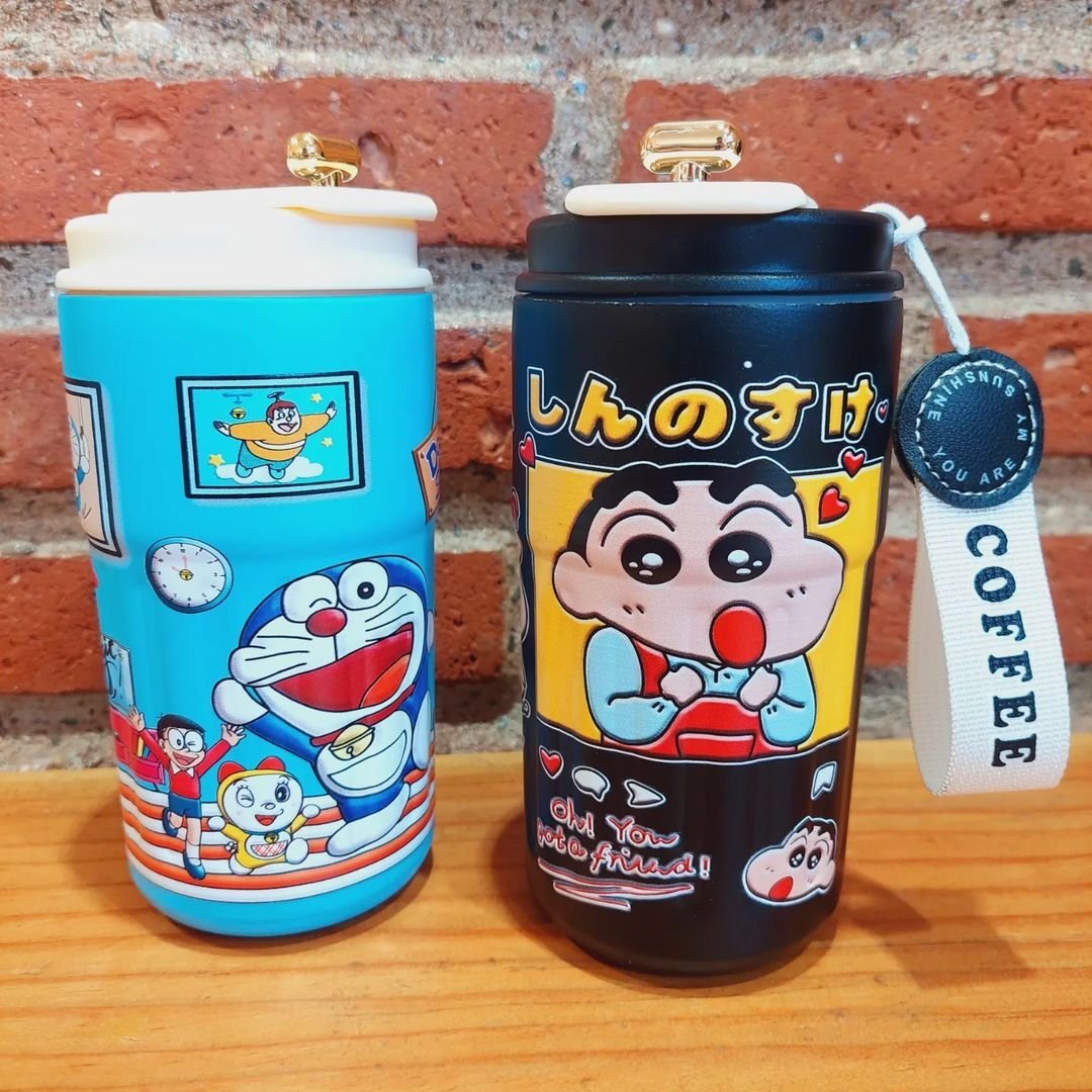 VASO TERMICO "DOREMON" PREMIUM 500 ML - ACERO INOXIDABLE (DOBLE CAPA) C/ Medidor de tmperatura TAPA ANTIVUELCO