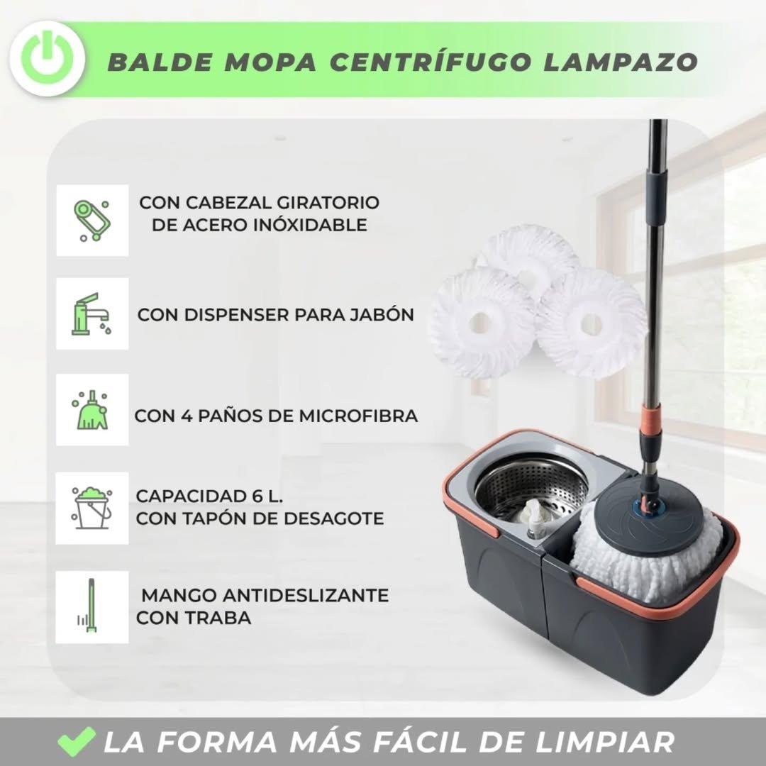 MOPA * 360 GRADOS * DOBLE BALDE CENTRIFUGADOR AUTOMATICO - + REPUESTO