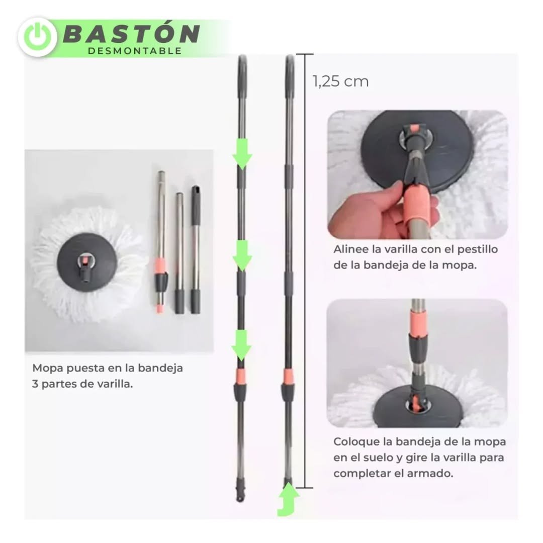 MOPA * 360 GRADOS * DOBLE BALDE CENTRIFUGADOR AUTOMATICO - + REPUESTO