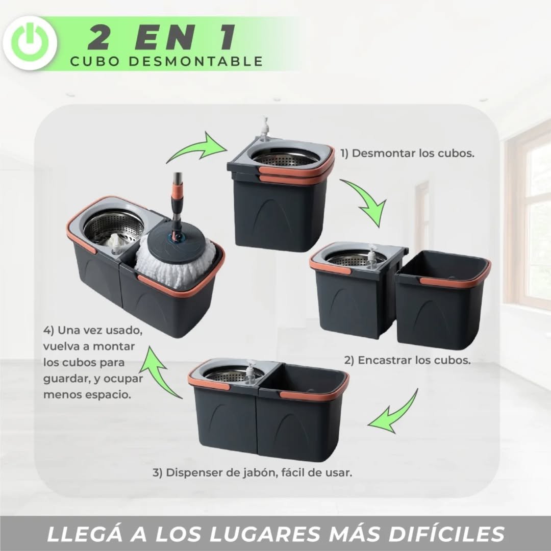 MOPA * 360 GRADOS * DOBLE BALDE CENTRIFUGADOR AUTOMATICO - + REPUESTO