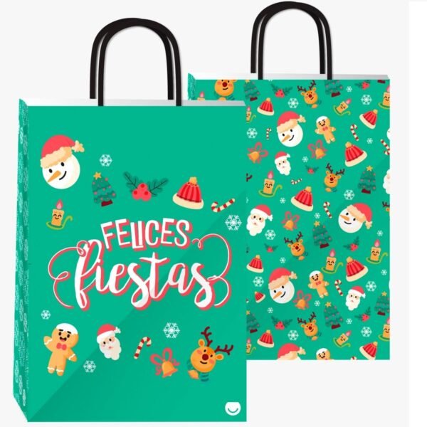 BOLSAS DE REGALO " FELICES FIESTAS " Tamaño 14 x 20
