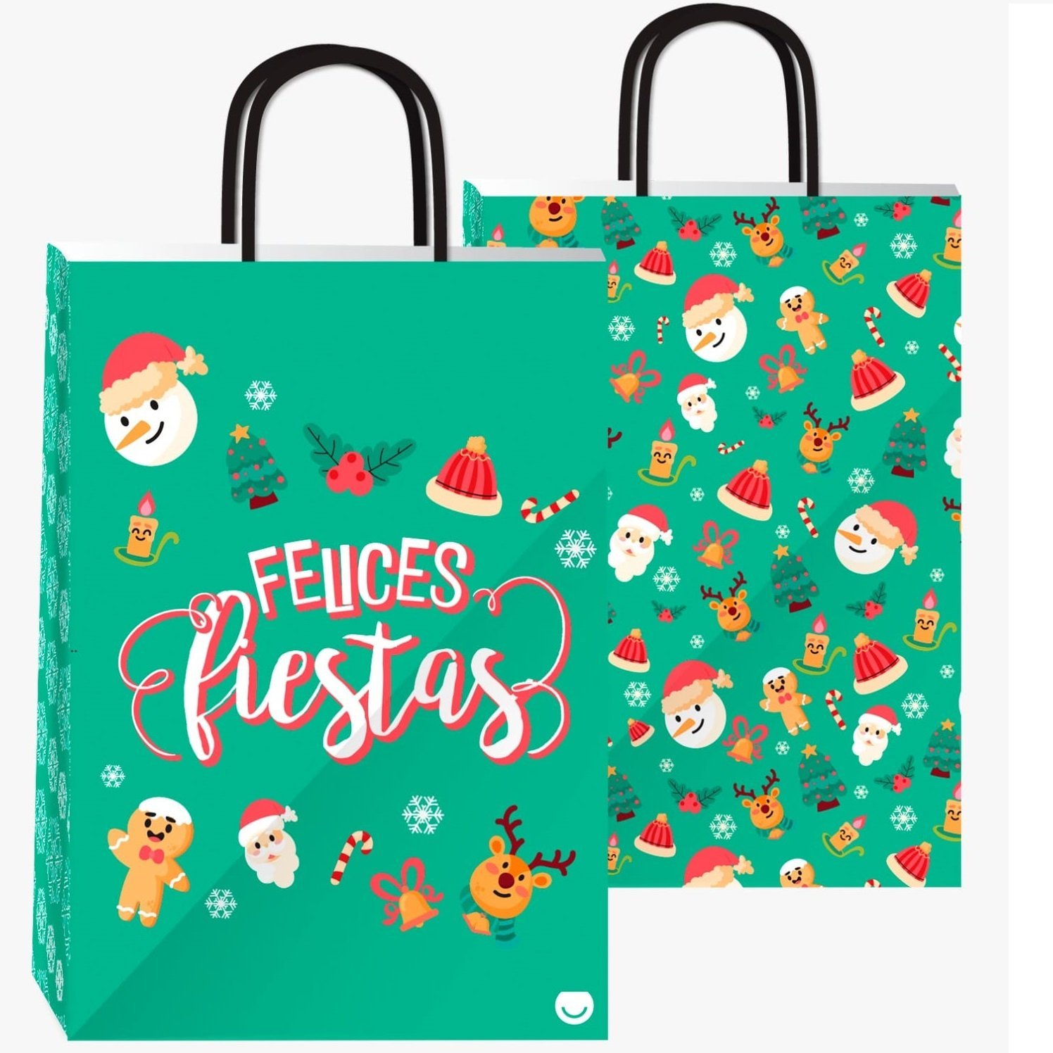 BOLSAS DE REGALO " FELICES FIESTAS " Tamaño 14 x 20