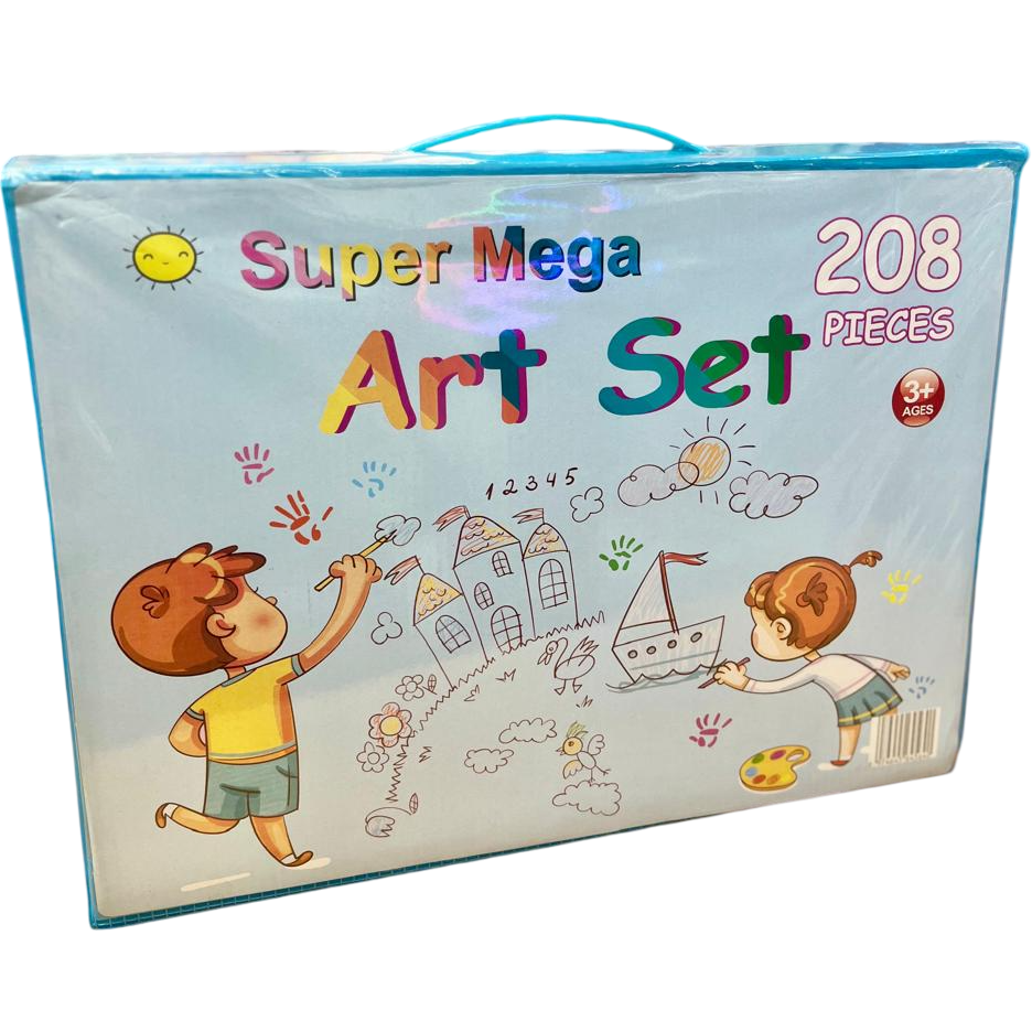 VALIJA * ART SET CELESTE * x 208 PIEZAS - SUPER MEGA SET DE ARTE -