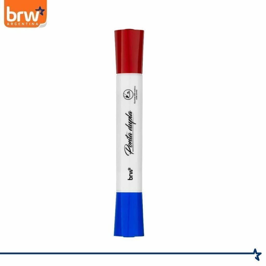 Marcador para Pizarra ** Azul y Rojo (Dos en Uno) ** Dupla BRW