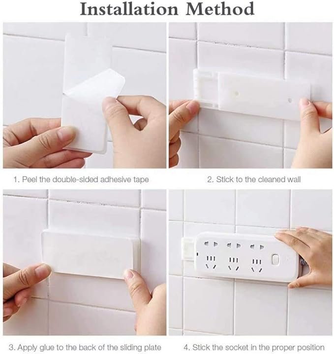 Soportes de Pared Autoadhesivo Multiusos (Zapatilla / Control Remoto)