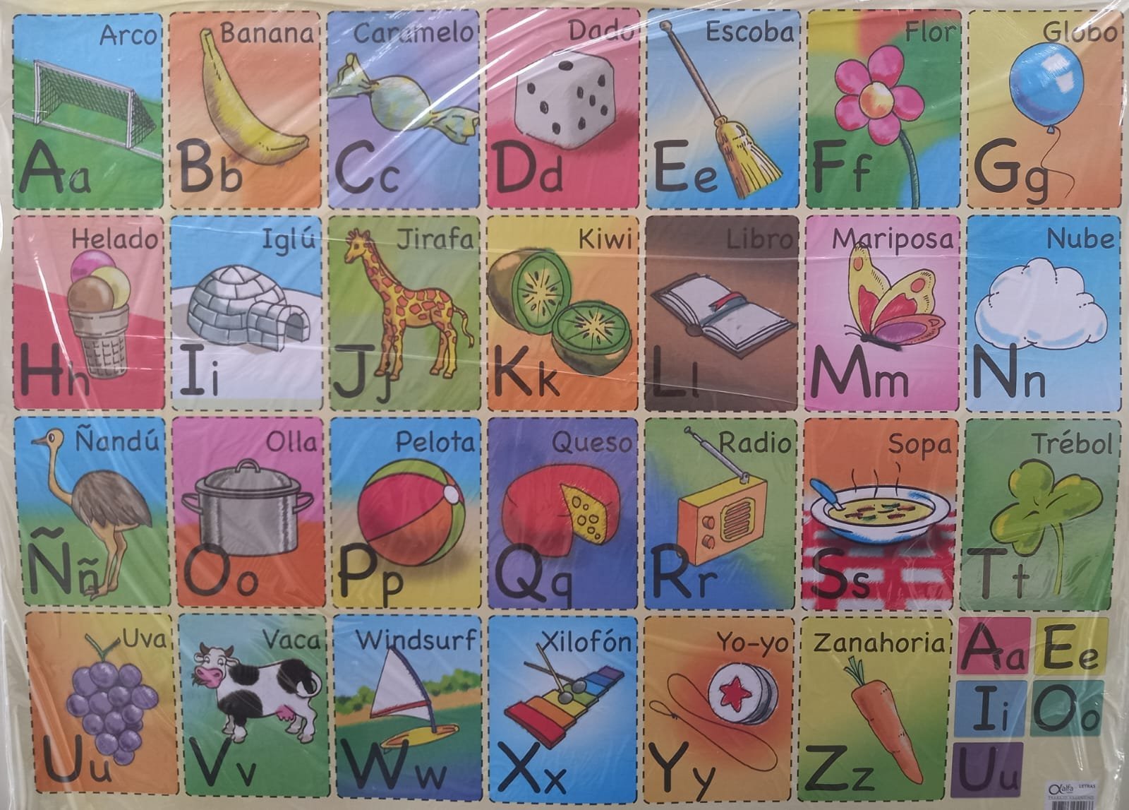 CARTULINA CON DISEÑOS "ABECEDARIO" FANTASIA (letras)