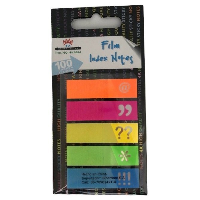 Señaladores de Pagina Coxi "Simbolos" Flúo 6064 (De Polipropileno)