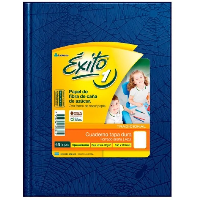 Cuaderno Tapa Dura Forrado Araña // EXITO 200 HOJAS