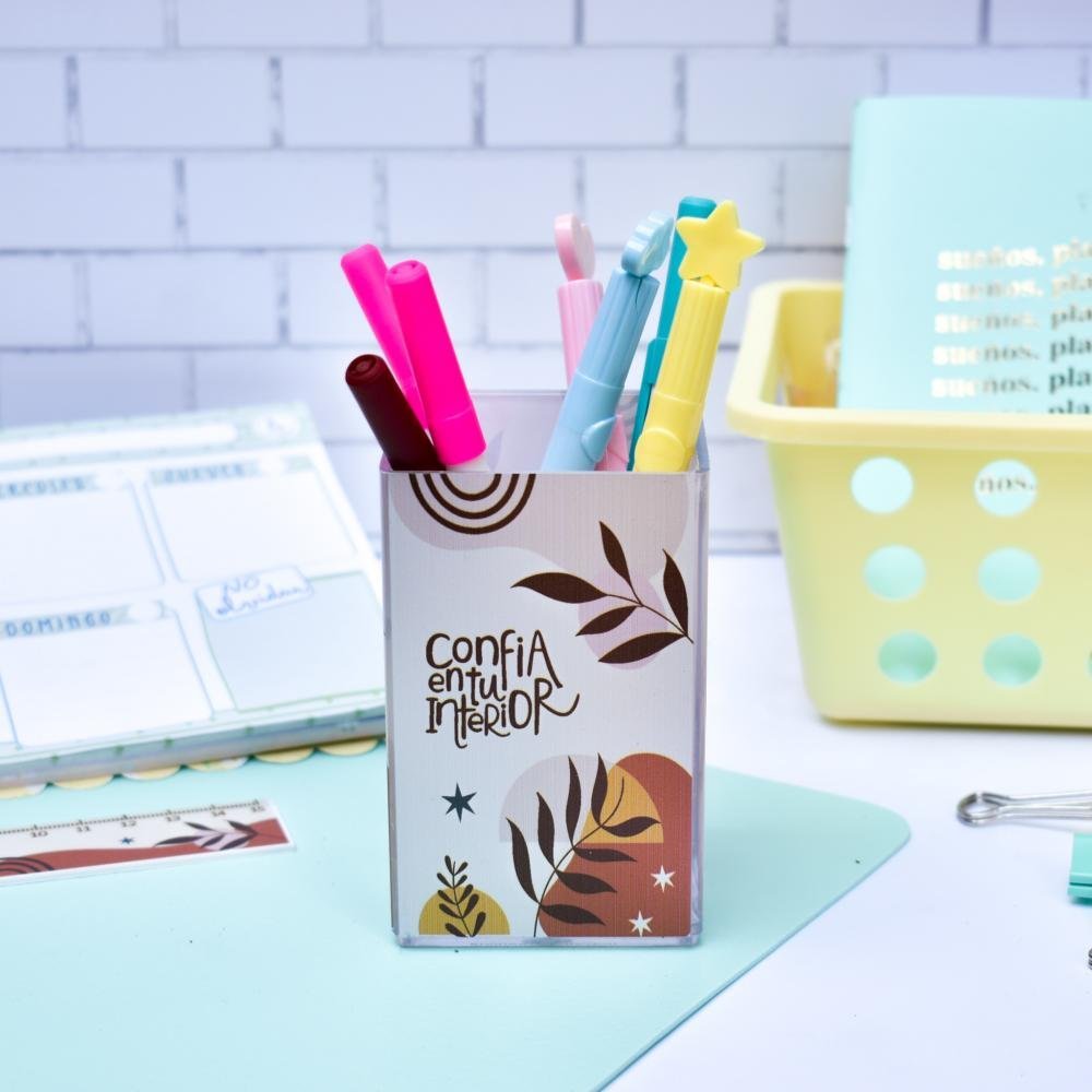 PortaLapiz de Acrilico - Beige - Confía en tu interior