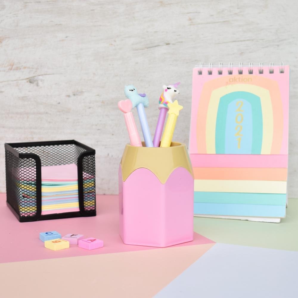 PortaLapiz Pastel - ROSA PASTEL - con forma de " Lapiz "