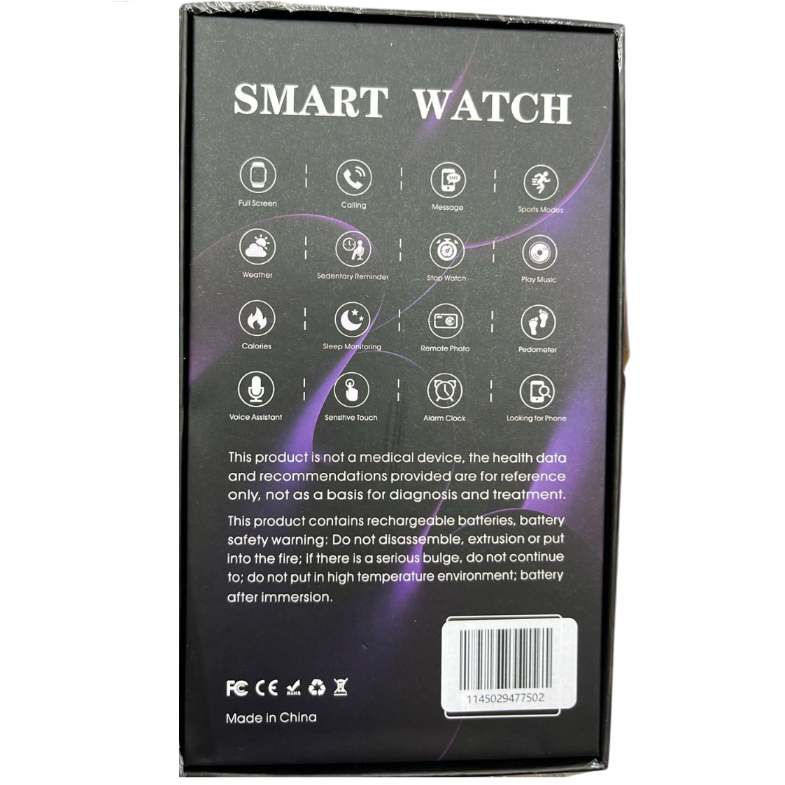 Reloj "SU-80 PLATA" " Smart Watch