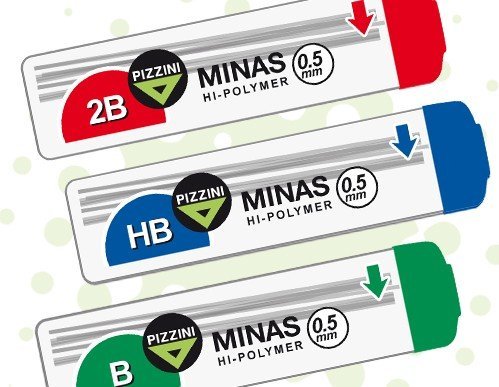MINAS PIZZINI 0.5 MM x 12 UNIDADES
