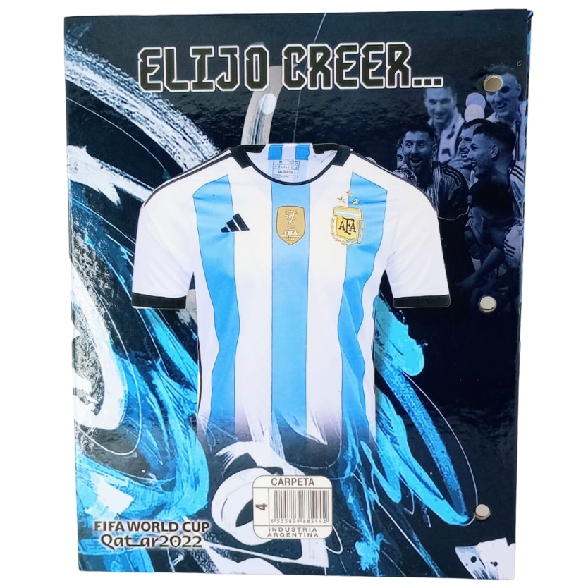 Tapa de Carpeta Escolar N3 " CAMPEONES DEL MUNDO " (Selección Argentina)