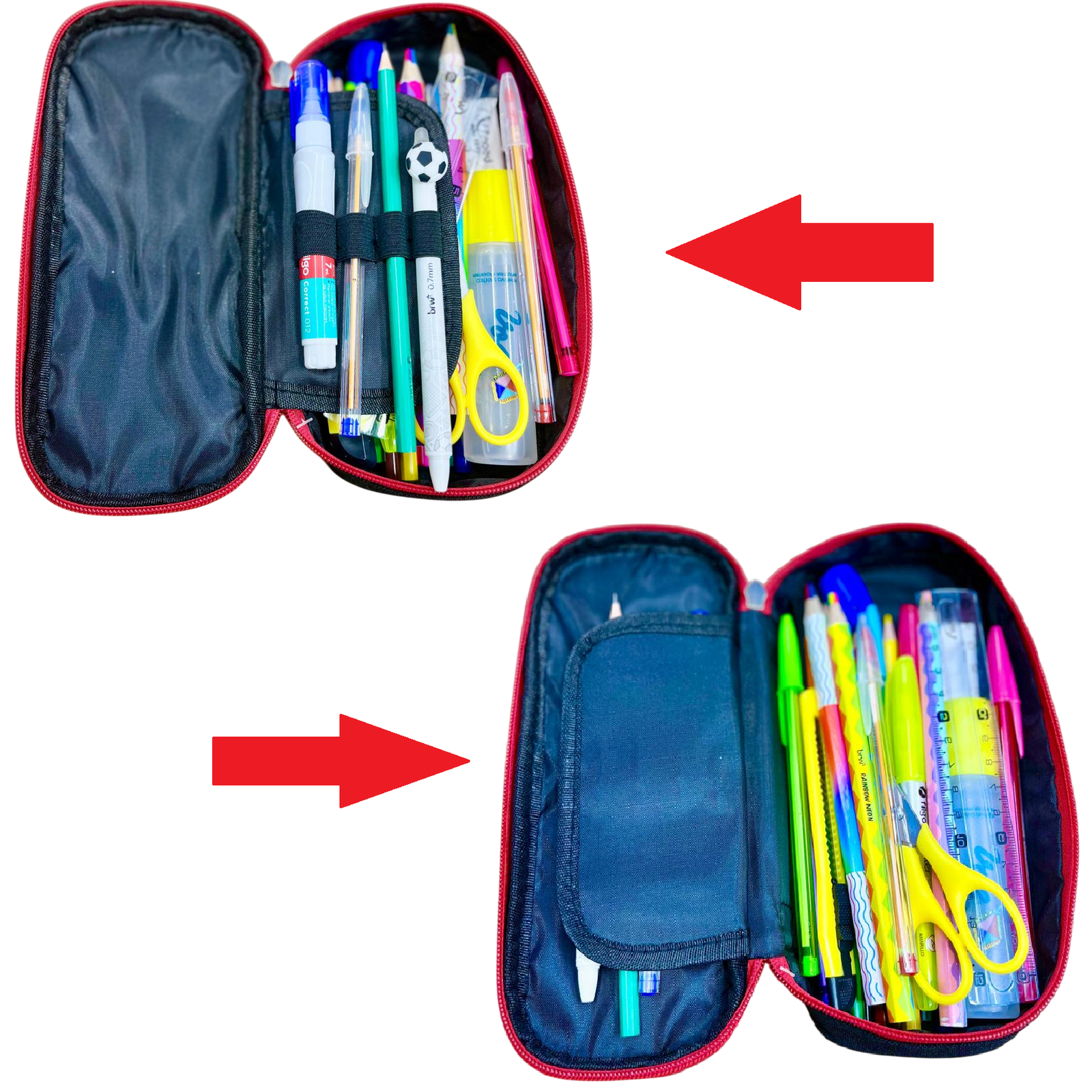 CARTUCHERAS *PELOTA BOCA JUNIORS* OLAMI (Cierre c/ Orgganizador interno)