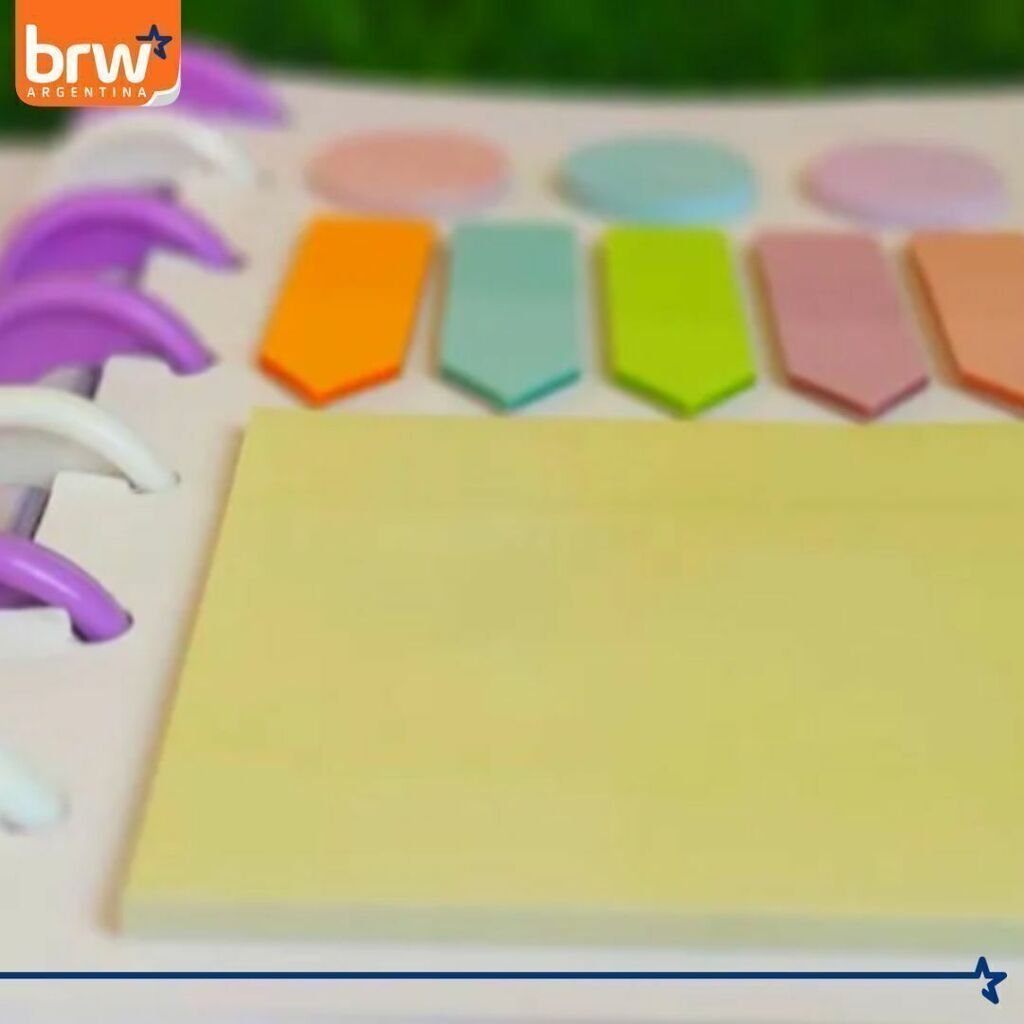 SET NOTAS BRW * PASTEL PARA CUADERNOS INTELIGENTES *  ADHESIVAS
