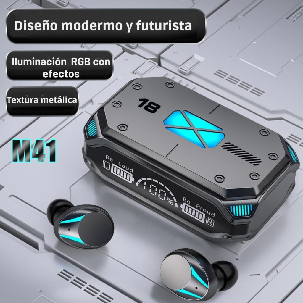 Auriculares "M41 NEGRO GAMER" Inalámbricos Bluetooth Premium