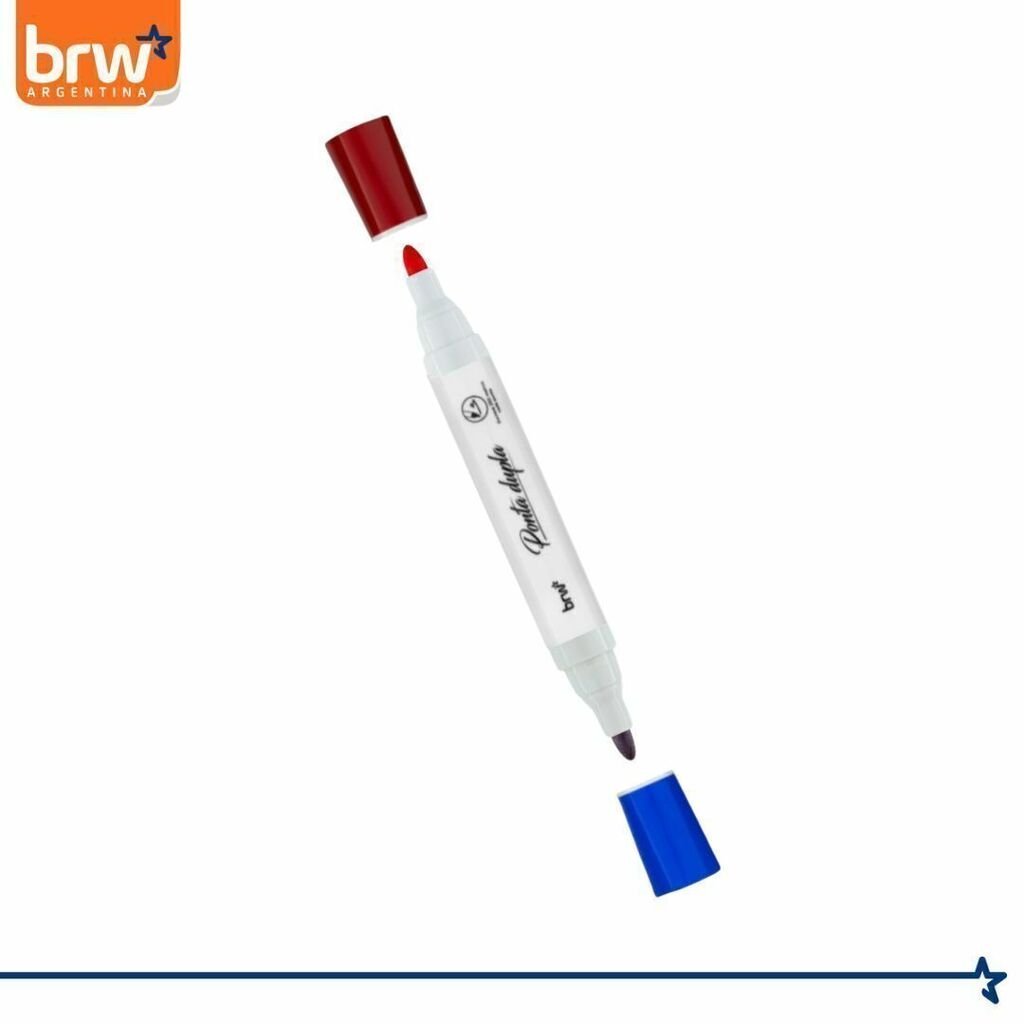 Marcador para Pizarra ** Azul y Rojo (Dos en Uno) ** Dupla BRW