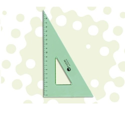 Escuadras Dibujo Tecnico Pizzini Verde 60° x 30 cm