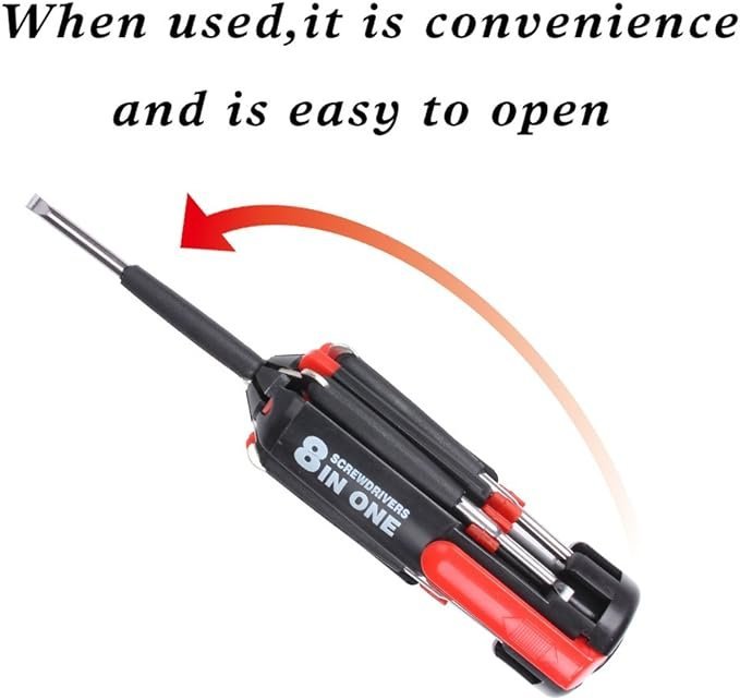 DESTORNILLADOR 8 EN 1 * INCLUYE LINTERNA *