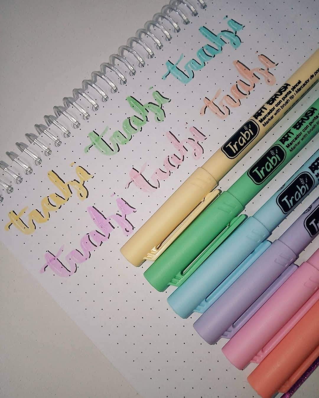 Marcadores ART BRUSH // Pastel x 6 // Trabi Punta Pincel (FINITOS)