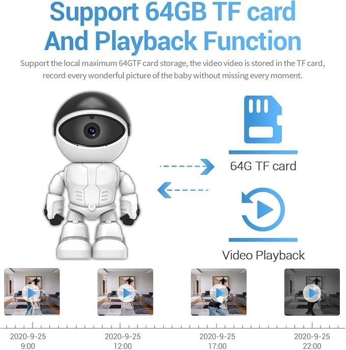 Camara de Seguridad * ASTRONAUTA ESPÍA * Inalambrica 360° NIÑOS BABY CALL MONITOR (INTERIOR)