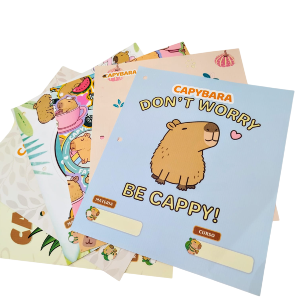 Separadores de Materias "CAPYBARA" Tamaño Escolar (Fantasia)
