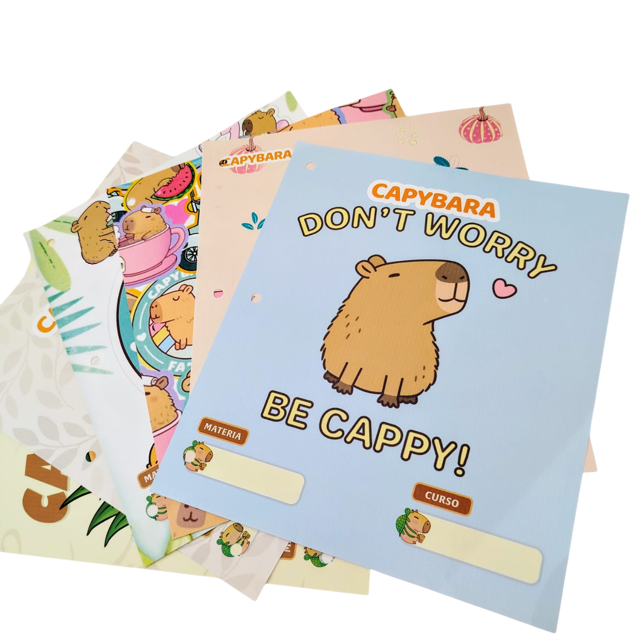 Separadores de Materias "CAPYBARA" Tamaño Escolar (Fantasia)