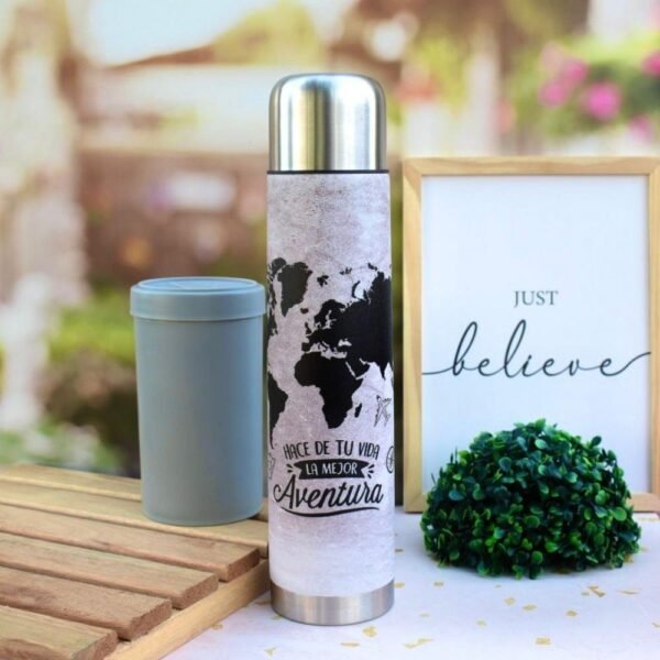 Termo Acero Inoxidable "Hace de tu vida la mejor Aventura" 1 Litro