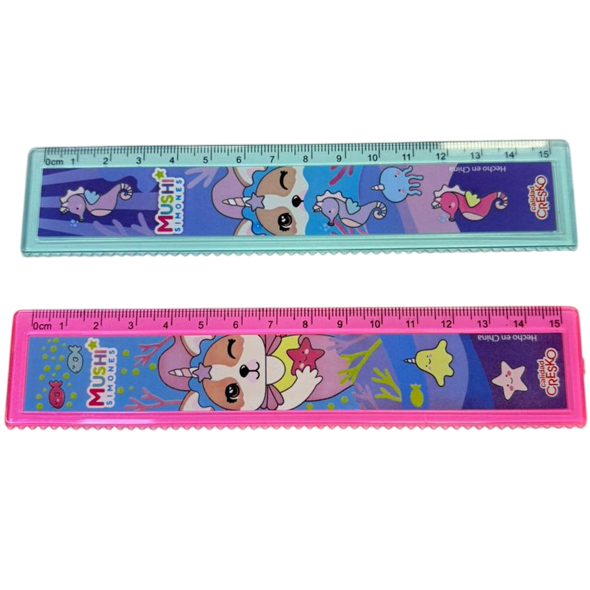 Regla Rígida * PERRITOS SIMONES * 15 cm x Unidad CRESKO