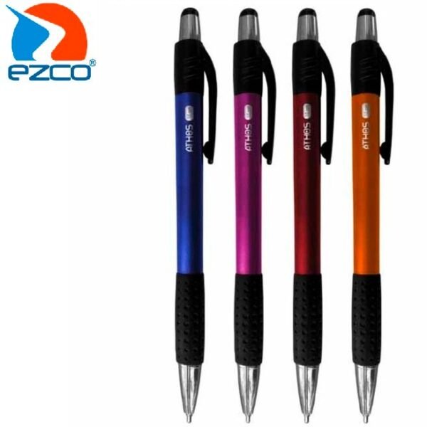 Lapicera Retractil Ezco ATHOS AZUL (Trazo Medio 1.0 mm)